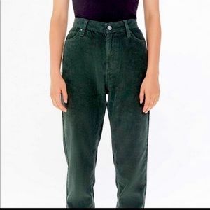 BDG Green corduroy mom jean